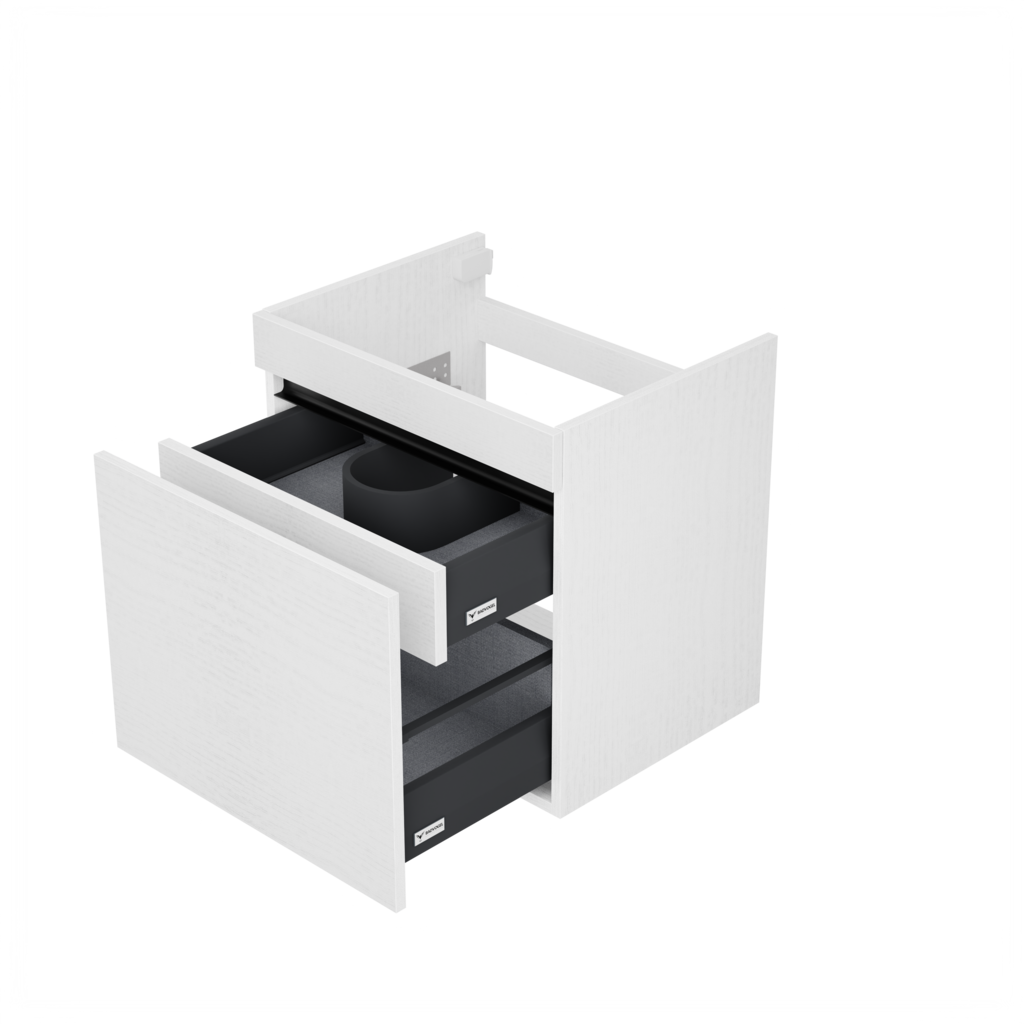 [10115368] Rotterdam wastafelonderkast (Houtlook wit, 60 cm) 3