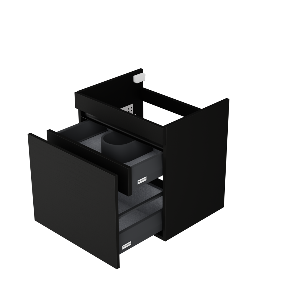 [10115369] Rotterdam wastafelonderkast (Houtlook zwart, 60 cm) 3
