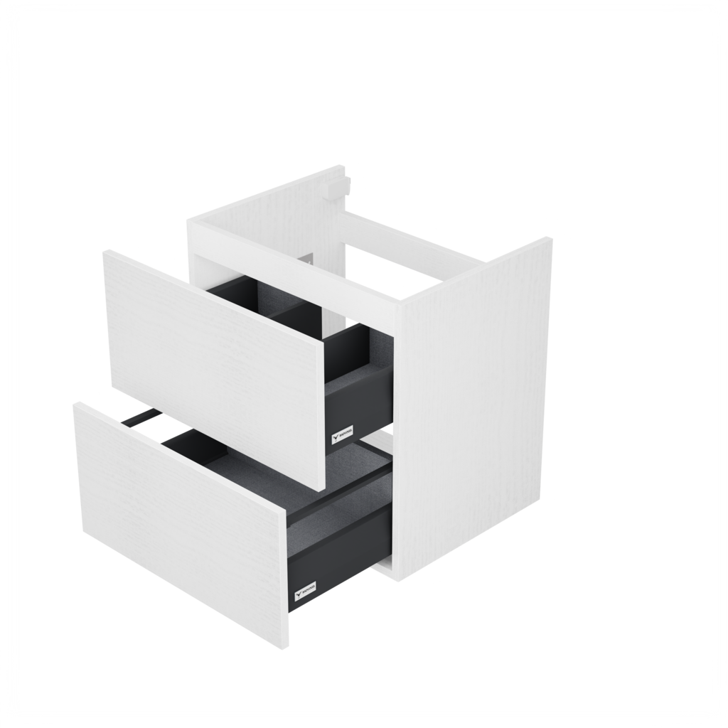 [10115278] Sloten wastafelonderkast (Houtlook wit, 60 cm) 3