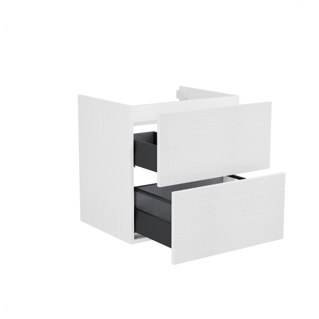 [10115278] Sloten wastafelonderkast (Houtlook wit, 60 cm) 5