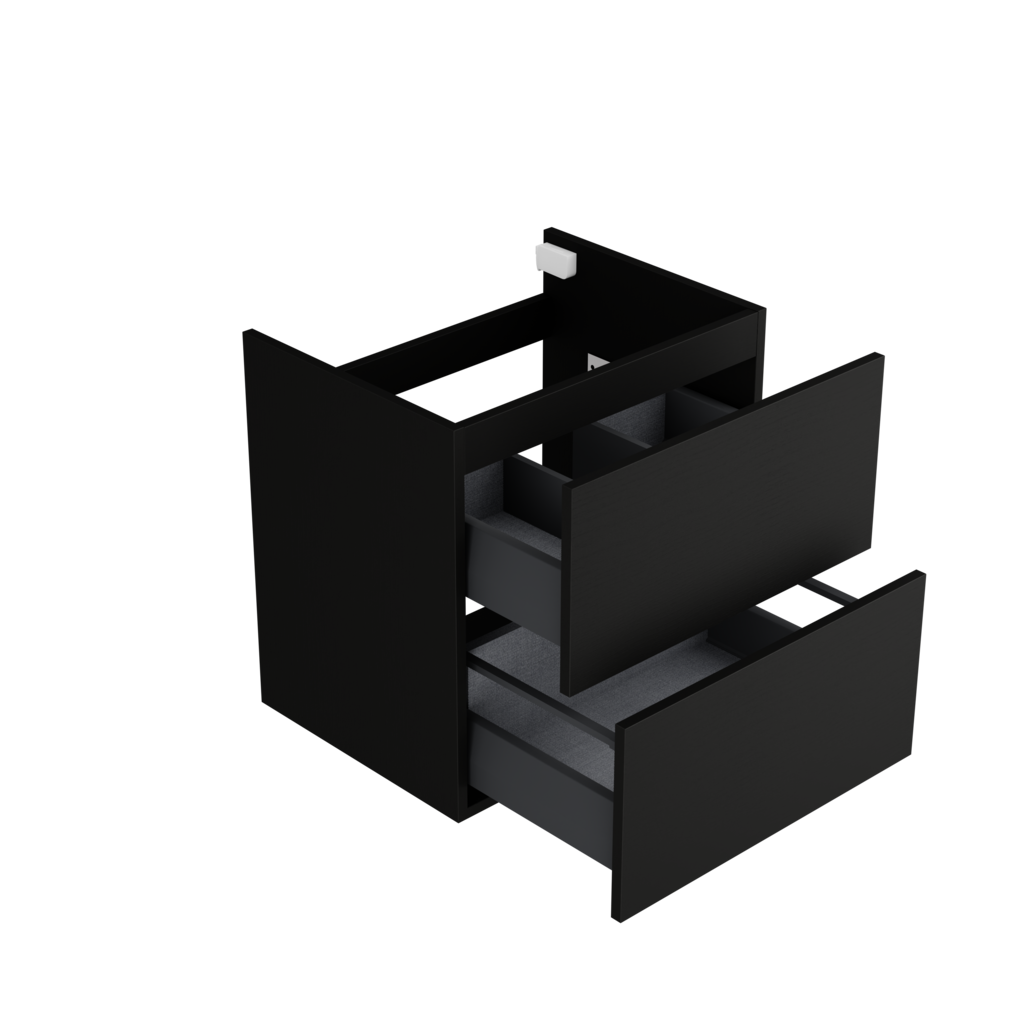 [10115279] Sloten wastafelonderkast (Houtlook zwart, 60 cm) 1