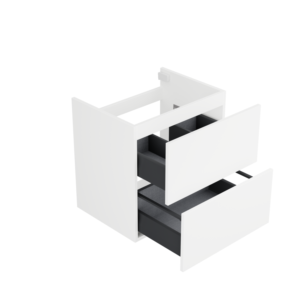 [10115273] Sloten wastafelonderkast (Hoogglans wit, 60 cm) 1