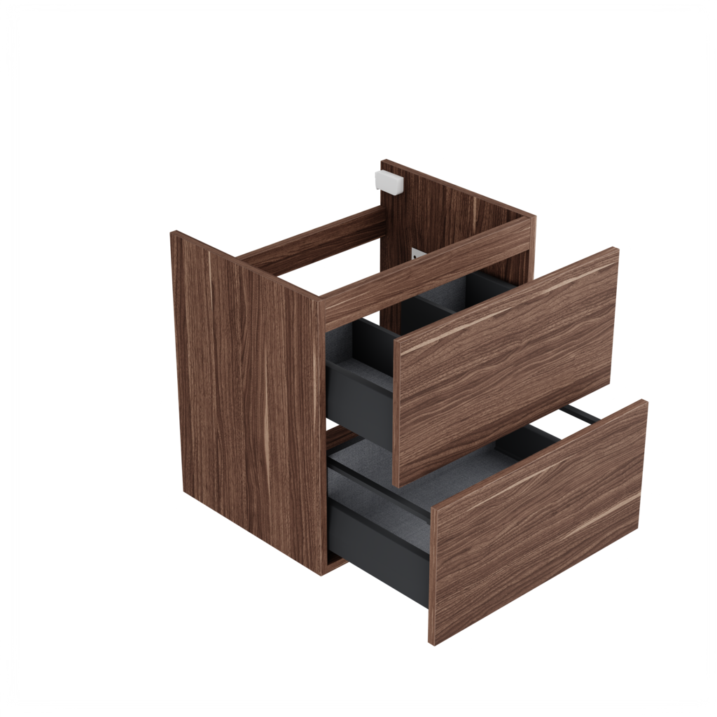 Sloten wastafelonderkast (Walnoot, 60 cm) 1