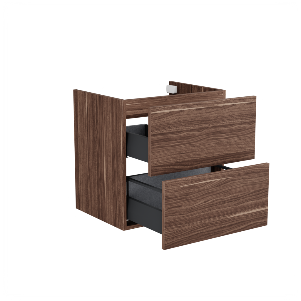 Sloten wastafelonderkast (Walnoot, 60 cm) 5