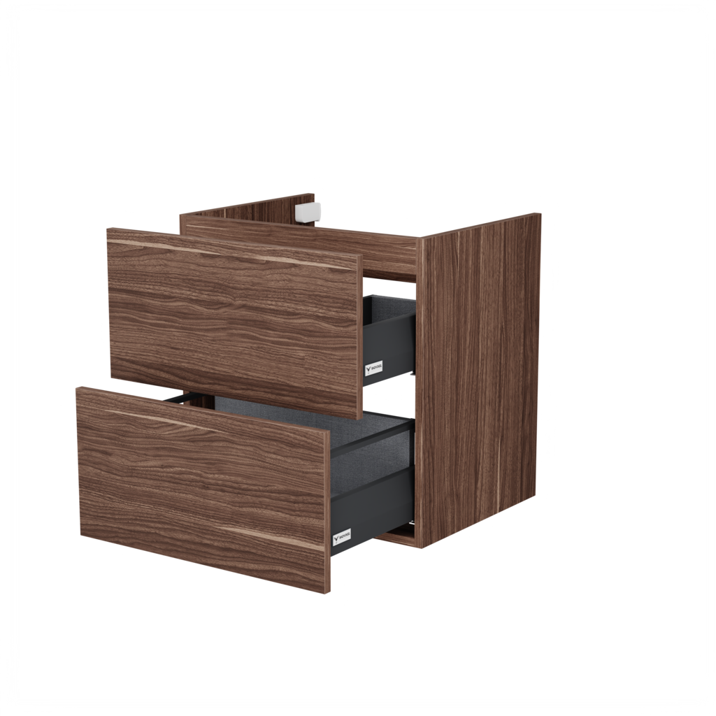 Sloten wastafelonderkast (Walnoot, 60 cm) 7