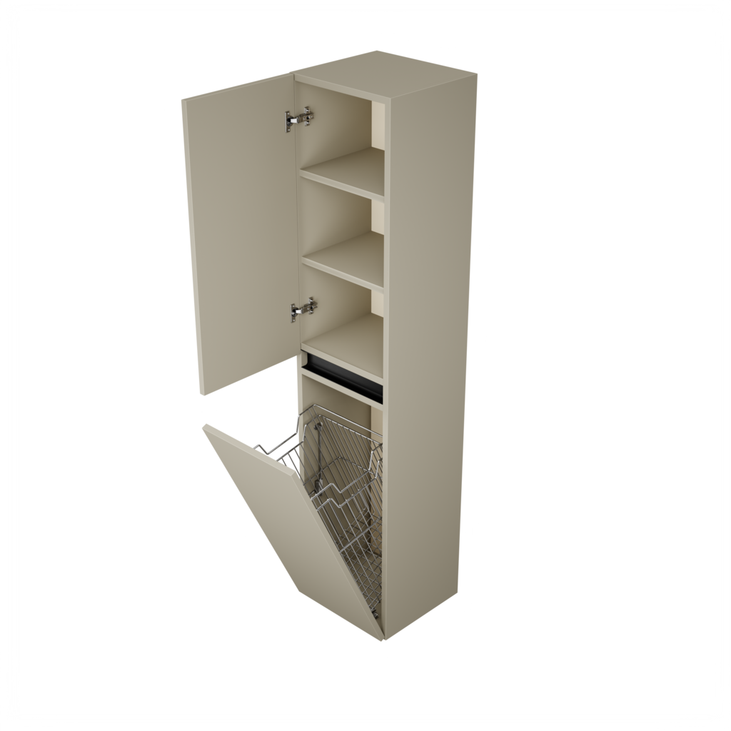Zeist hogekast met wasmand (Taupe) 3