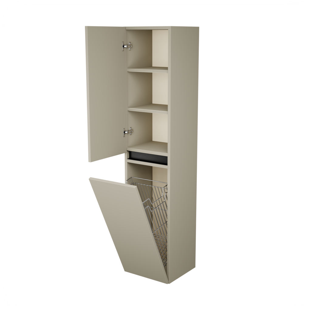 Zeist hogekast met wasmand (Taupe) 7