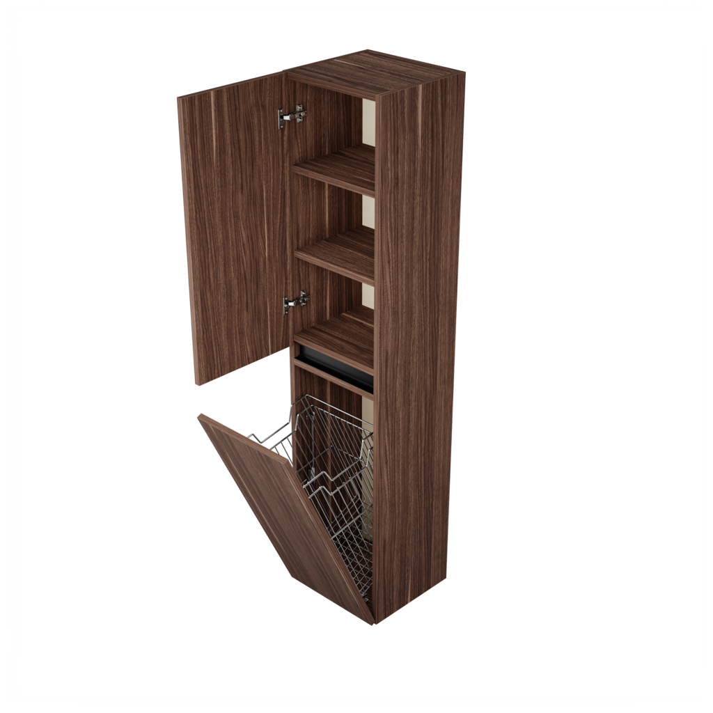 Zeist hogekast met wasmand (Walnoot) 3