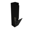 Zeist hogekast met wasmand (Houtlook zwart) 1