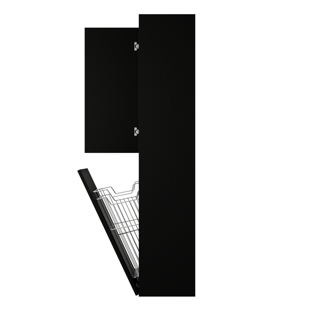 Zeist hogekast met wasmand (Houtlook zwart) 15