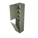 Zeist hogekast met wasmand (Saliegroen) 3