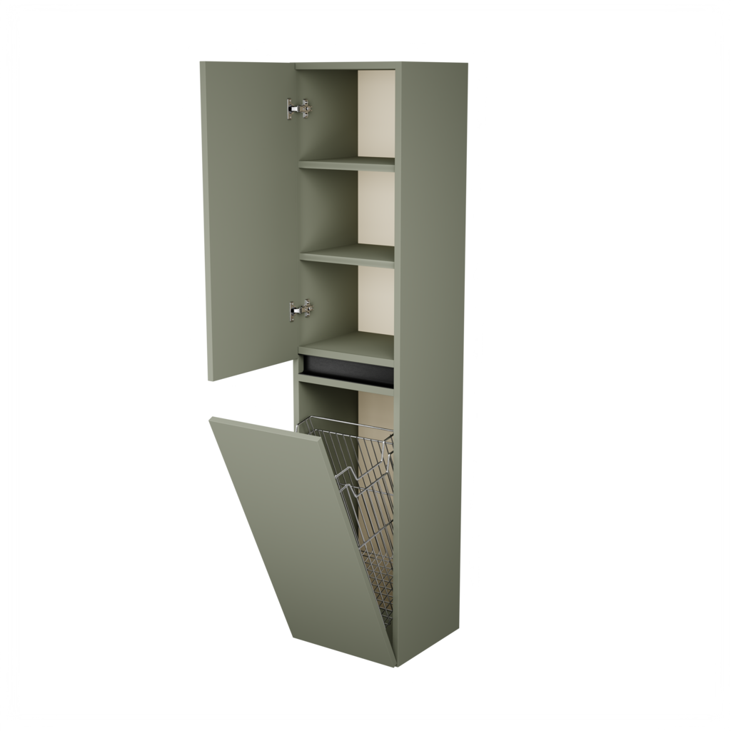 Zeist hogekast met wasmand (Saliegroen) 7