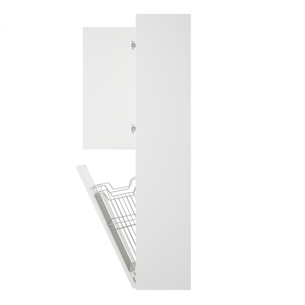 Zeist hogekast met wasmand (Hoogglans wit) 15