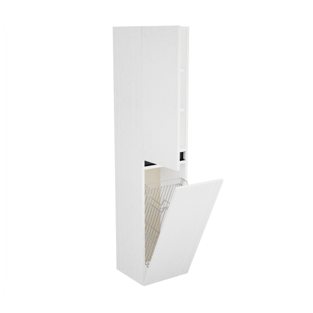 Zeist hogekast met wasmand (Houtlook wit) 5