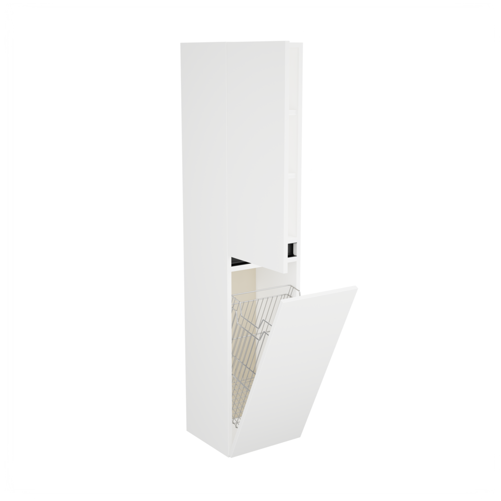 Zeist hogekast met wasmand (Mat wit) 5