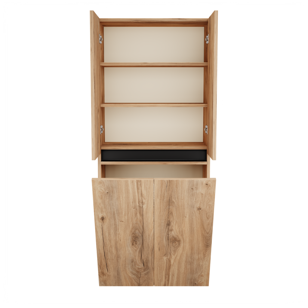 Zeist dubbele hogekast met wasmand (Dorado) 9