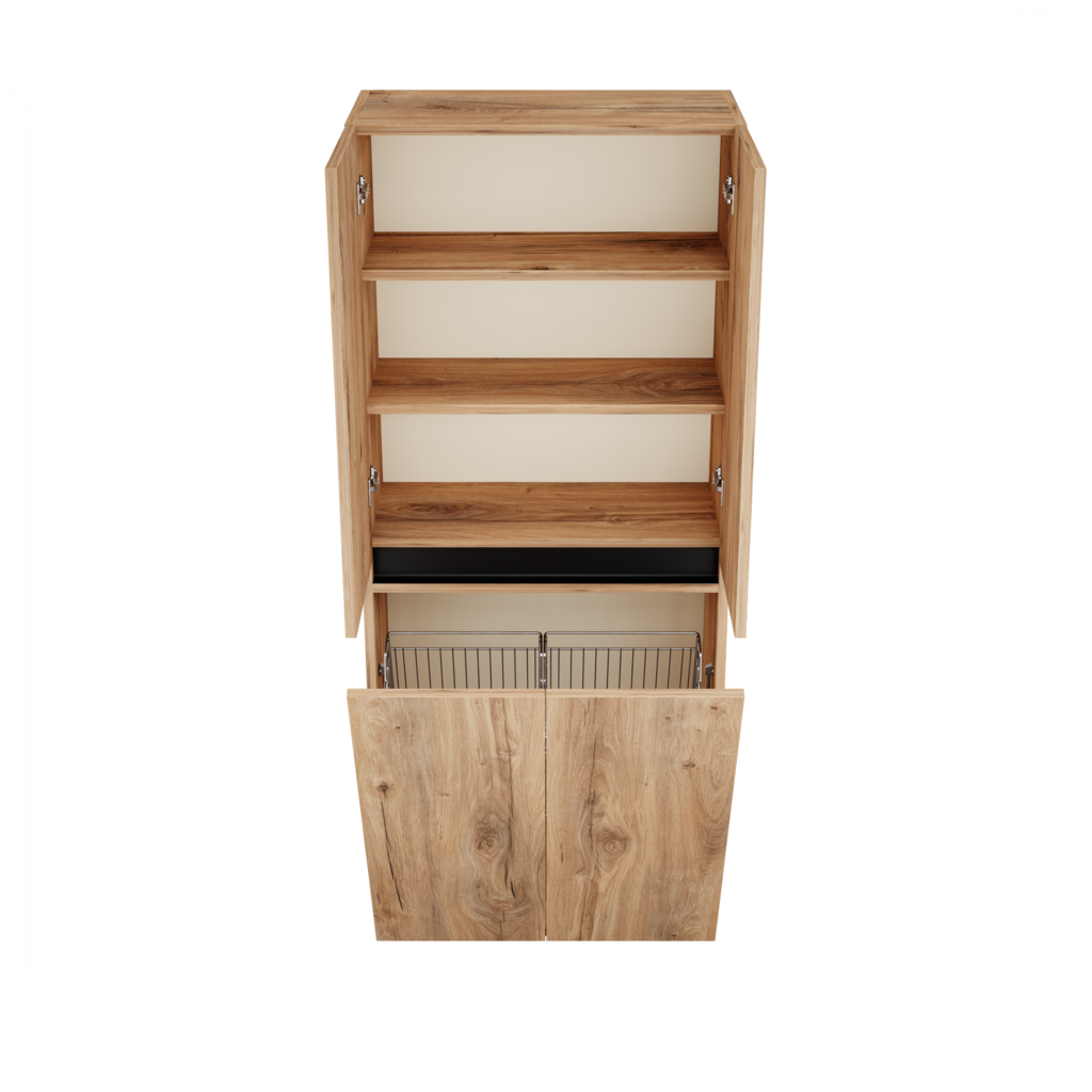 Zeist dubbele hogekast met wasmand (Dorado) 11