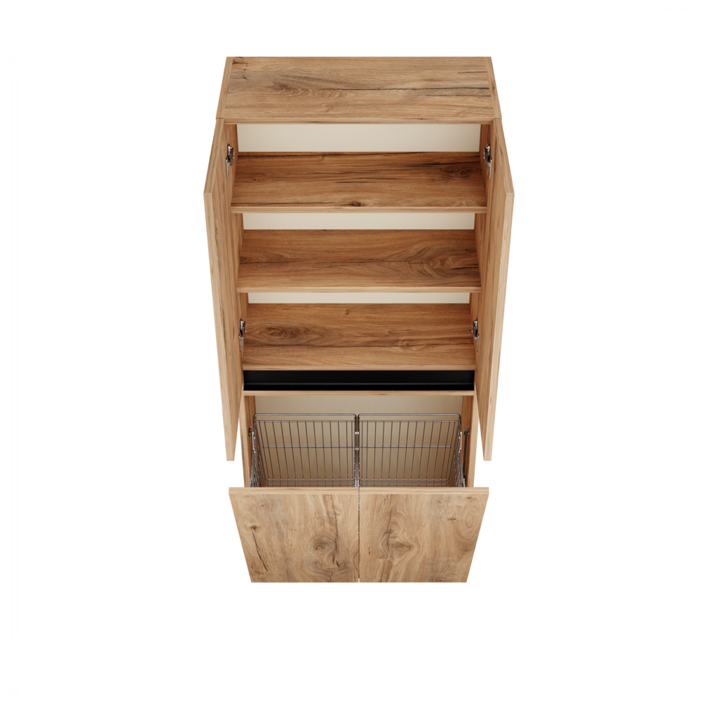 Zeist dubbele hogekast met wasmand (Dorado) 13