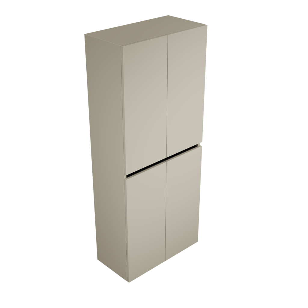 Zeist dubbele hogekast met wasmand (Taupe) 2