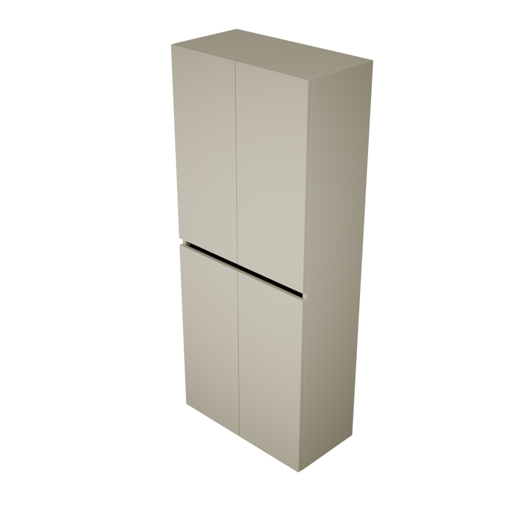 Zeist dubbele hogekast met wasmand (Taupe) 4