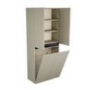 Zeist dubbele hogekast met wasmand (Taupe) 5