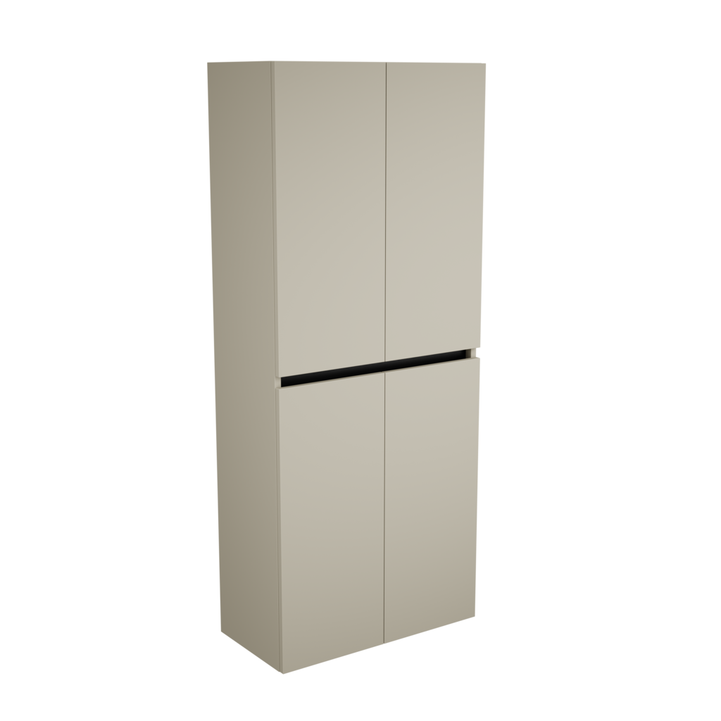 Zeist dubbele hogekast met wasmand (Taupe) 6