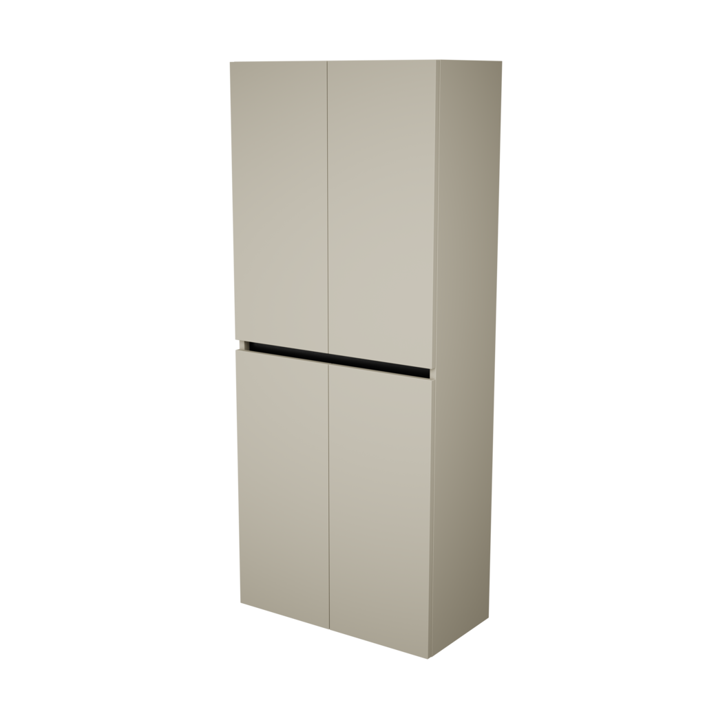 Zeist dubbele hogekast met wasmand (Taupe) 8