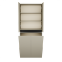 Zeist dubbele hogekast met wasmand (Taupe) 9