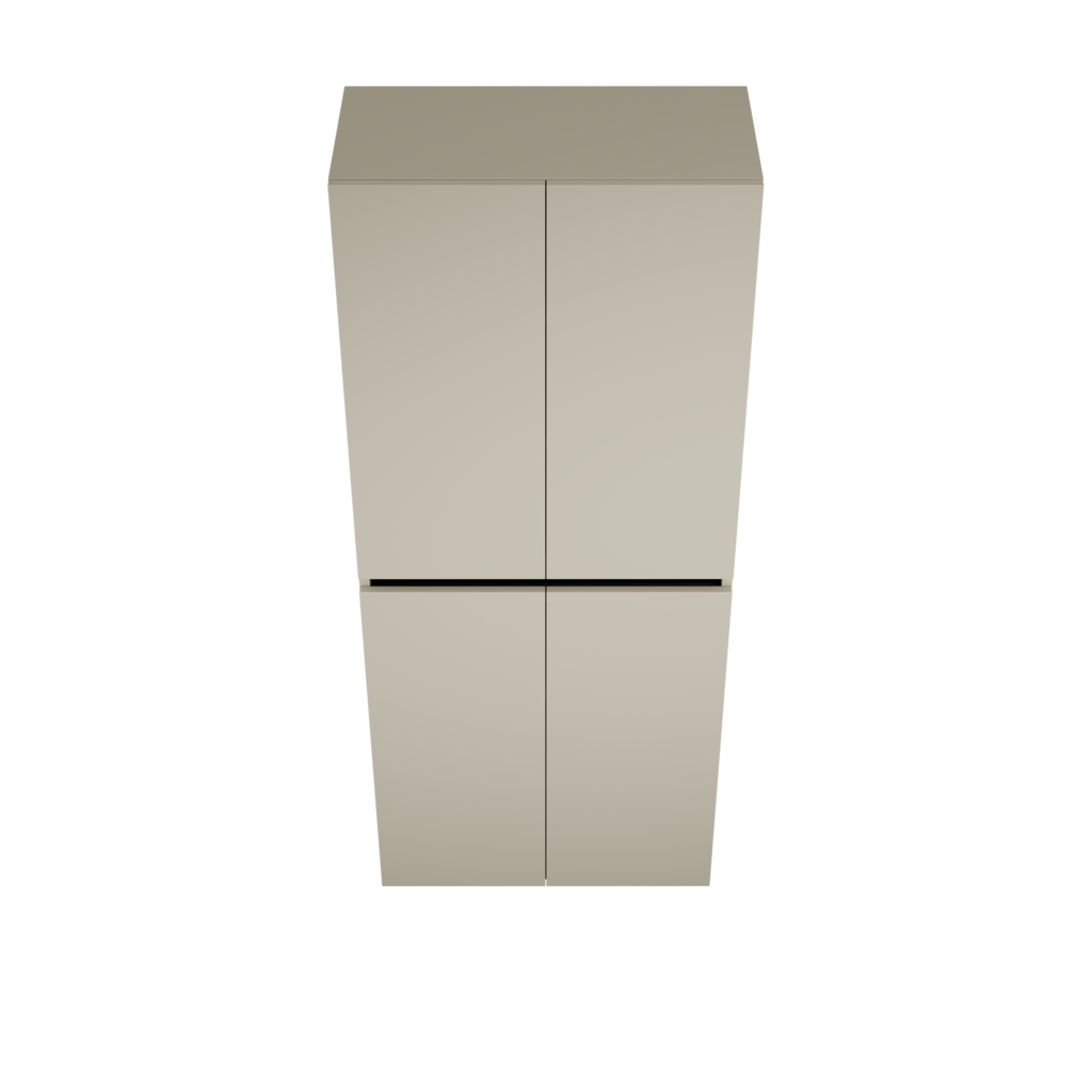 Zeist dubbele hogekast met wasmand (Taupe) 14