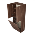 Zeist dubbele hogekast met wasmand (Walnoot) 3