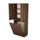 Zeist dubbele hogekast met wasmand (Walnoot) 7