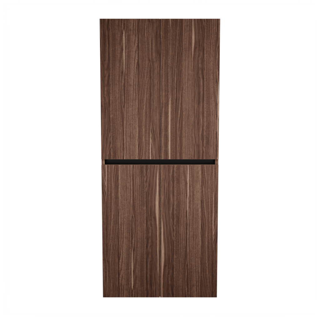 Zeist dubbele hogekast met wasmand (Walnoot) 10