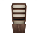 Zeist dubbele hogekast met wasmand (Walnoot) 11