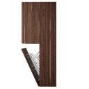 Zeist dubbele hogekast met wasmand (Walnoot) 15