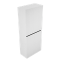 Zeist dubbele hogekast met wasmand (Houtlook wit) 2