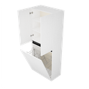 Zeist dubbele hogekast met wasmand (Houtlook wit) 3