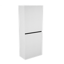 Zeist dubbele hogekast met wasmand (Houtlook wit) 6