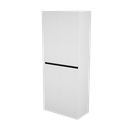 Zeist dubbele hogekast met wasmand (Houtlook wit) 8