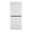 Zeist dubbele hogekast met wasmand (Houtlook wit) 10