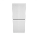 Zeist dubbele hogekast met wasmand (Houtlook wit) 12