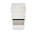 Zeist dubbele hogekast met wasmand (Houtlook wit) 13