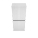 Zeist dubbele hogekast met wasmand (Houtlook wit) 14