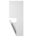 Zeist dubbele hogekast met wasmand (Houtlook wit) 15