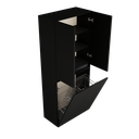 Zeist dubbele hogekast met wasmand (Houtlook zwart) 1