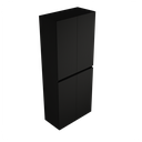 Zeist dubbele hogekast met wasmand (Houtlook zwart) 2