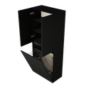 Zeist dubbele hogekast met wasmand (Houtlook zwart) 3