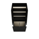 Zeist dubbele hogekast met wasmand (Houtlook zwart) 13