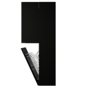 Zeist dubbele hogekast met wasmand (Houtlook zwart) 15