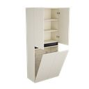 Zeist dubbele hogekast met wasmand (Greige) 5