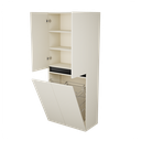 Zeist dubbele hogekast met wasmand (Greige) 7